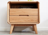Pure Solid Wood Bedside Cabinet Modern Simple Nightstands Oak Bedside Cabinet Nordic Bedroom Solid W1283P376337