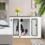 ZUN Furniture style dog cage, wooden dog cage, double door dog cage, side cabinet dog cage, Dog crate 75985217