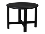 46*46*46cm Single Layer Round HDPE Side Table Black 26668210