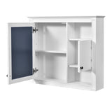 32'' Bathroom Wall Cabinet with Mirror, Wall Mounted Medicine Cabinet with 3 Shelves, Mirrored Door N710P252505K