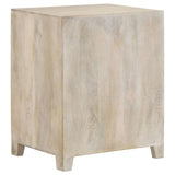 White Washed 1-Door Accent Cabinet with Drawer B062P153881
