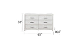 ZUN Modern Style 6-Drawer Dresser Made with Wood in Gray B009P152650