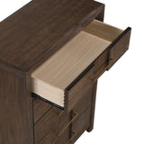 ZUN Modern Style 5-Drawer Chest Made with Wood in Walnut B009139181