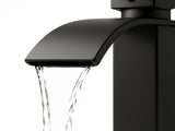 Single Handle Bathroom Faucet Lavatory Faucet Stainless Steel Single Hole-TP, Matte BlackUnable 08076153