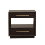 Smoked Peppercorn 2-drawer Nightstand B062P145477