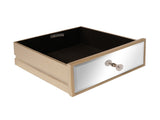 2-Drawer MDF Bedside Table with Mirror Finish 19.68*15.74*24.023in Rose Gold Silver 18774648