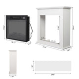 SF103-18G HA209-25 18 Inch White Wood Cabinet Style 1400W Single Color / Fake Wood / Heating Wire / 67440467