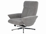 Swivel chenille Recliner with Ottoman Chair Modern Armchair Ergonomic Push Manual Reclining Footrest W1622P460966
