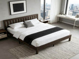 Queen Size Wood Platform Bed with Headboard & Footboard 57100833