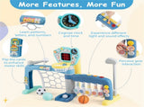 5 in 1 Toddler Sports Activity Center with Basketball Hoop Soccer Golf, 18 Months 78653998