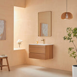 30" Wall Mounted & Floating Single Vanity with Ceramic Sink W1826P255391