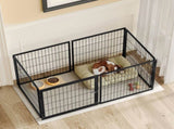 Large Dog Cage 48" Dog Kennel for Medium Dogs Puppy Dog Playpen with Top, Pet Cage, Indoor, W1820P242322
