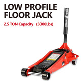 ZUN 2.5 Ton Low Profile Floor Jack,Steel Racing Floor Jack with Dual PistonsQuick Lift Pump,Hydraulic 14598116