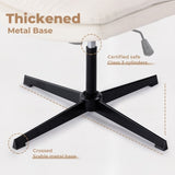 Large Size Armless Home Office Desk Chair Vanity Chair No Wheels W1403P152410