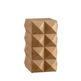 23.62"Height Three-dimensional Embossed Pattern Design Retro Side Table,Retro Wooden Nightstand W75770647