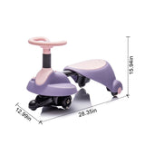 ZUN 6V Kids Ride On Electric Wiggle Car,Flashing & Shock absorbing PU Wheels For Effective Floor W1578P213376