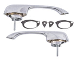 2x Chrome Exterior Door Handles Fits for Chevy Camaro Pontiac Firebird 1967-1969 44247993