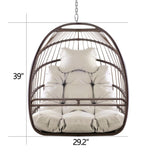 Swing Hammock Egg Basket Chairs Without Stand Indoor Outdoor, UV Resistant Cushion Hanging Chair, W2707P184371