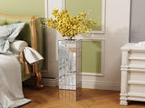 Tall Floor Vase 29.92" Mirrored Floor Vase for Home Decor Large Cube Vase in Silver for Dried 68427713