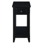 ZUN Black Accent Table with Bottom Shelf B062P181362