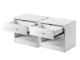 2pcs Night Stands with Drawer White 45067661