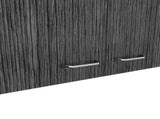 Wall cabinet 19"H, two Doors, two internal Shelves, White/smoked oak B097133160