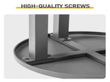 Outdoor Metal Round Table, Weather Resistant Patio End Table Side Table Coffee Bistro Table for 88828378