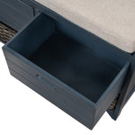 ZUN TREXM Storage Bench with Removable Basket and 2 Drawers, Fully Assembled Shoe Bench with Removable WF199578AAM