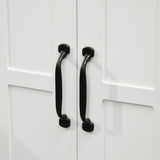 Bathroom Sink Cabinet, Pedestal Sink Cabinet with Adjustable Shelf, White-AS 25673696