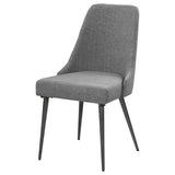 Grey and Gunmetal Side Chair B062P153680