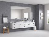 84 x 48 Inch LED Bathroom Mirror with Front and Backlight, Wall Mounted Vanity Mirror, Anti-Fog, W2287P277637