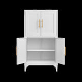 ZUN White Metal Kitchen Storage, Kitchen Pantry Storage with Doors and Shelves, Storage W328P194192