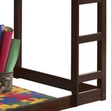 Espresso Twin Loft Bed with Ladder B062P181274
