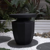 Decorative Garden End, 20.3" H Modern Heavy Duty Patio Sturdy Faux Terrazzo Accent Side W2734P194118