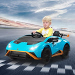 ZUN 12V Battery Powered Ride On Car for Kids, Licensed Lamborghini, Remote Control Toy Vehicle with W2181P146455