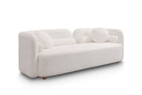 Luxury Modern Sofa Couch for Living Room, White Boucle Upholstered Cloud Couch for Apartment Home W2664P233000