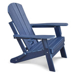 ZUN Folding Outdoor Adirondack Chair for Relaxing, HDPE All-weather Fire Pit Chair, Patio Lawn Chair for W1889P179572