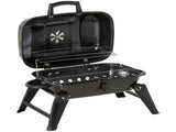 Black 14" Outdoor Portable Charcoal Grill for Beach Picnic, Small Enamel Coated Grill with Folding 04313410