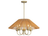 15cm Down Rod Pendant, Beige Paper Rope Lampshade with Iron, 12cm Canopy, Boho Hanging Ceiling W934P512279