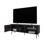 ZUN Mescal Tv Stand Multistorage with a Door and Open Storage, Wengue B128P263711