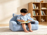 Kids Armchair Toddler Reading Sofa, Full Compression, Teddy Velvet Cute Blue Dog Shape Kids Sofa 66577418