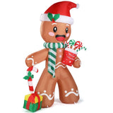 7.9 FT Lighted Christmas Inflatable Decoration, Inflatable Gingerbread Man Outdoor Decoration, Funny 39081989