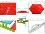 Children Outdoor Picnic Set with Foldable UV Protection Umbrella, Lightweight PP Kids Activity 39776341