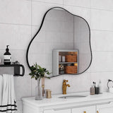 Cloud-Shaped Metal Accent Wall Mirror W3207P286023
