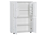 Tall and Wide Bathroom Floor Storage Cabinet, Bathroom Storage Unit, Freestanding Cabinet with 4 86567024