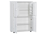 Tall and Wide Bathroom Floor Storage Cabinet, Bathroom Storage Unit, Freestanding Cabinet with 4 86567024