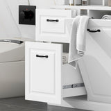 Bathroom Storage Cabinet with Tilt-Out Hamper, 70.9'' Tall Free Standing Organizer with Drawers & 75805868