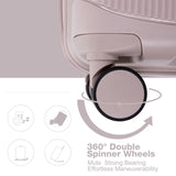 Hardshell Suitcase Double Spinner Wheels PP Luggage Sets Lightweight Durable Suitcase with TSA W284P197041