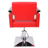 ZUN Hair Beauty Equipment Hydraulic Barber Chair Modern Red Styling Salon Haircut 99235693