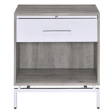 Weathered Grey Oak and White Accent Table B062P181407